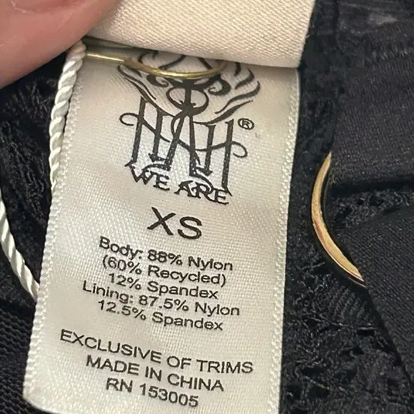 Free People We Are Hah Got Ur Back Bra Size XS in Noir Black Lace Adjustable - Picture 11 of 11